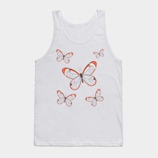 Glasswing butterfly cartoon illustration Tank Top